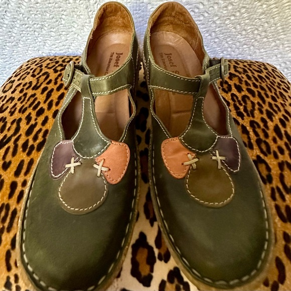 Josef Seibel Spirit of Nature Mary Jane in Green Leather Size 6 - Picture 1 of 6